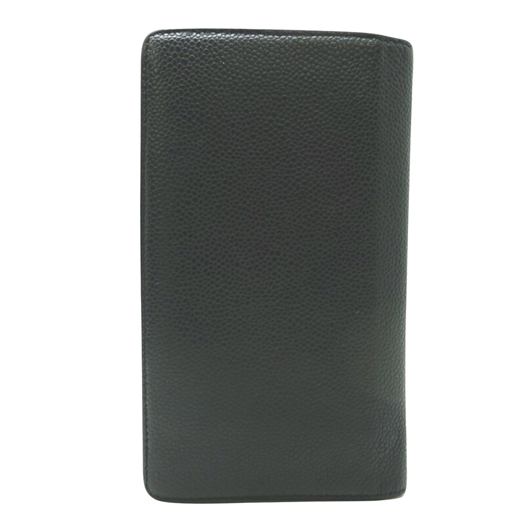 Chanel Black Leather Coco Mark wallet accessories