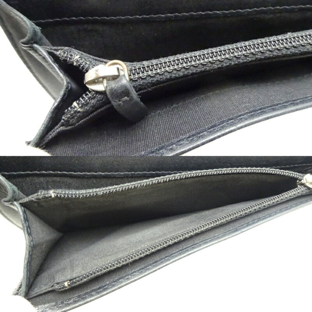 Chanel Black Leather Coco Mark wallet accessories
