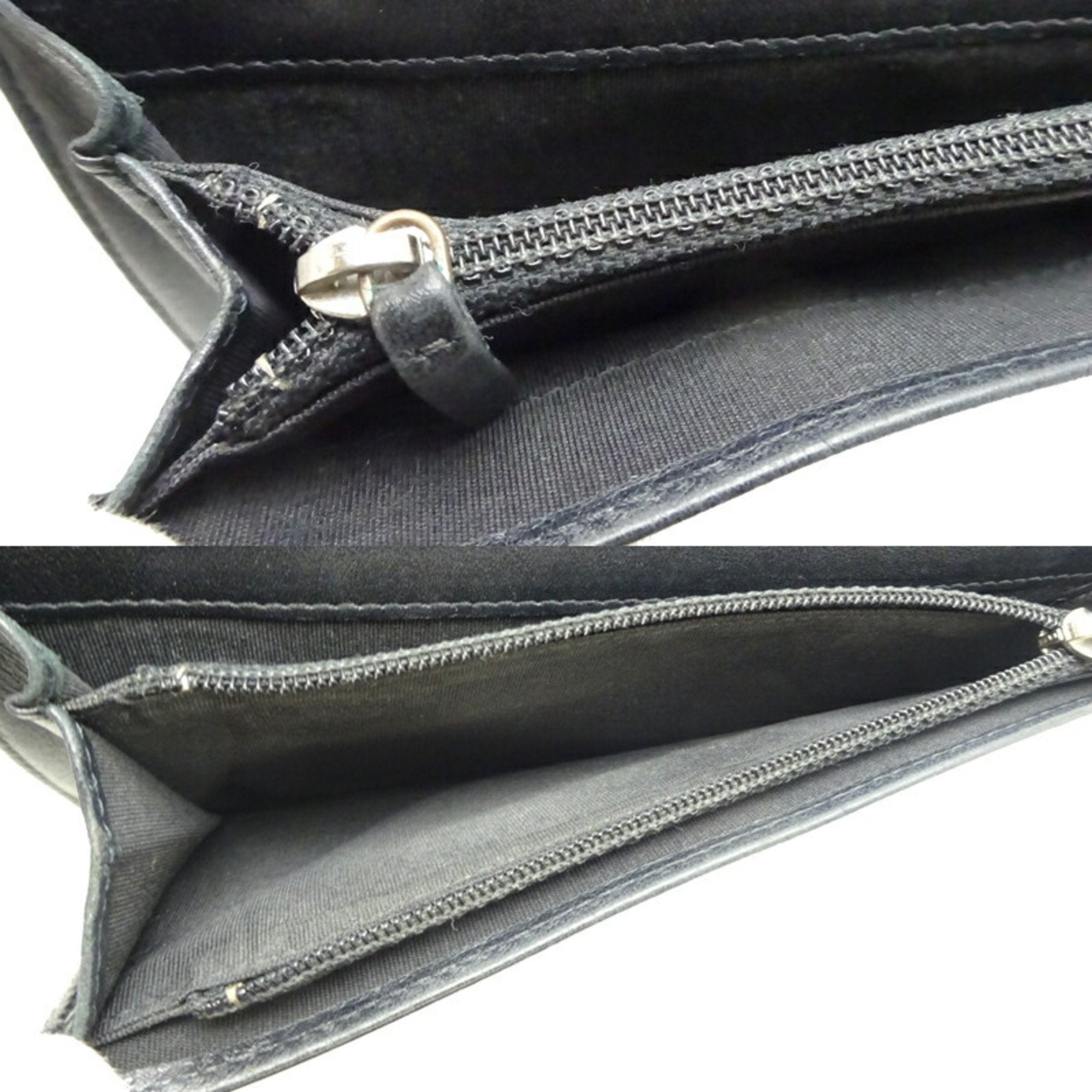 Chanel Black Leather Coco Mark wallet accessories