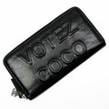 Chanel Black Leather Coco Mark wallet accessories