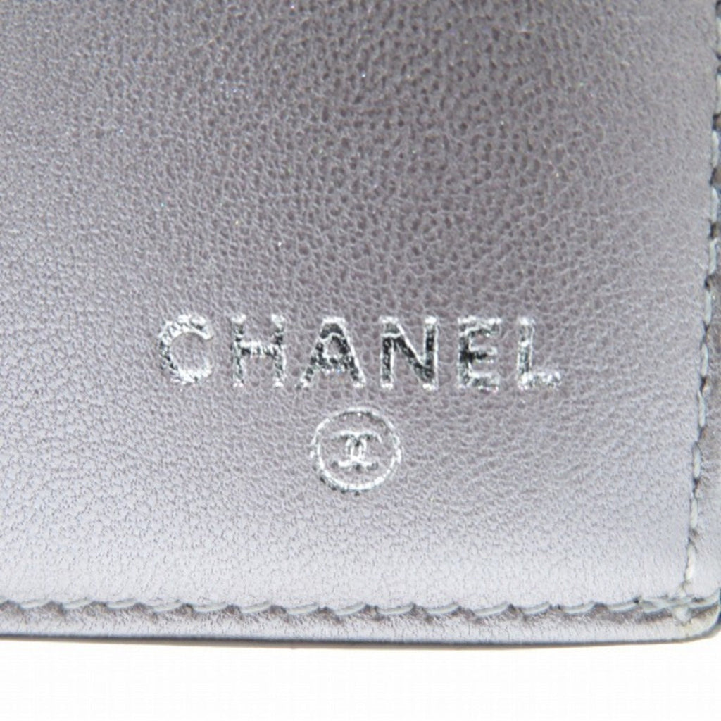 Chanel Black Leather Camellia wallet accessories