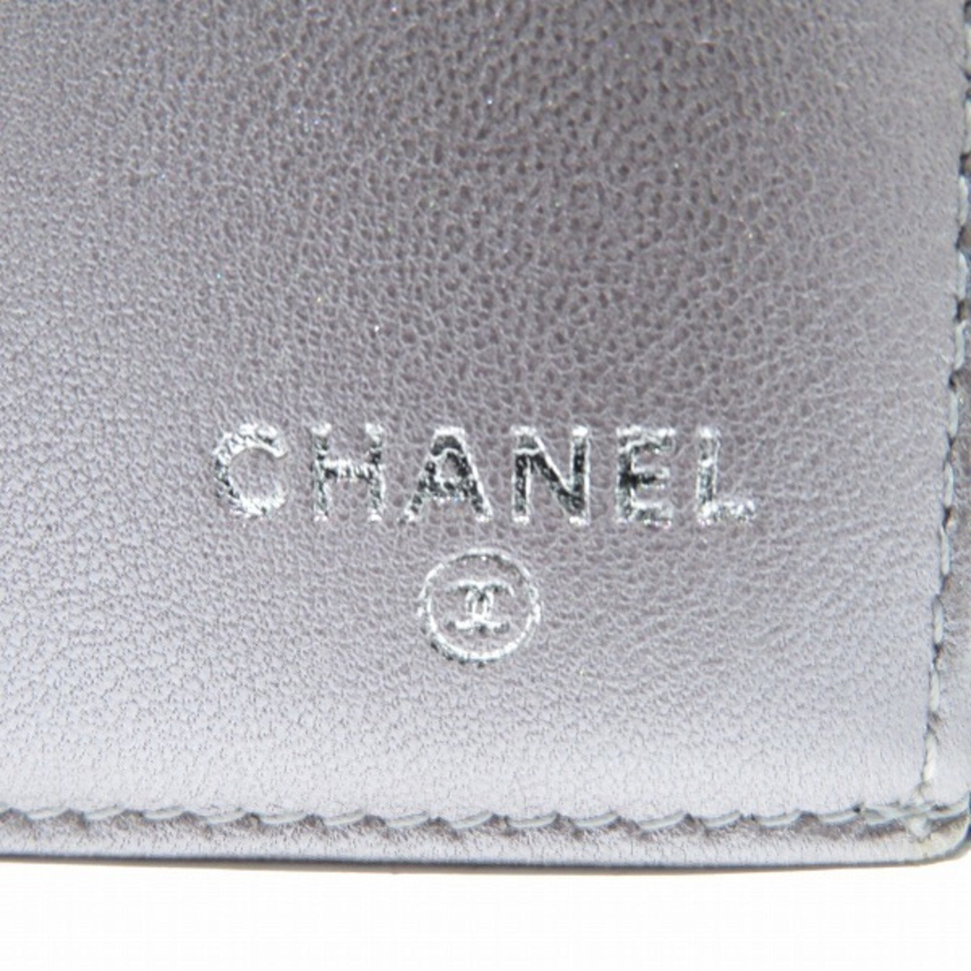 Chanel Black Leather Camellia wallet accessories