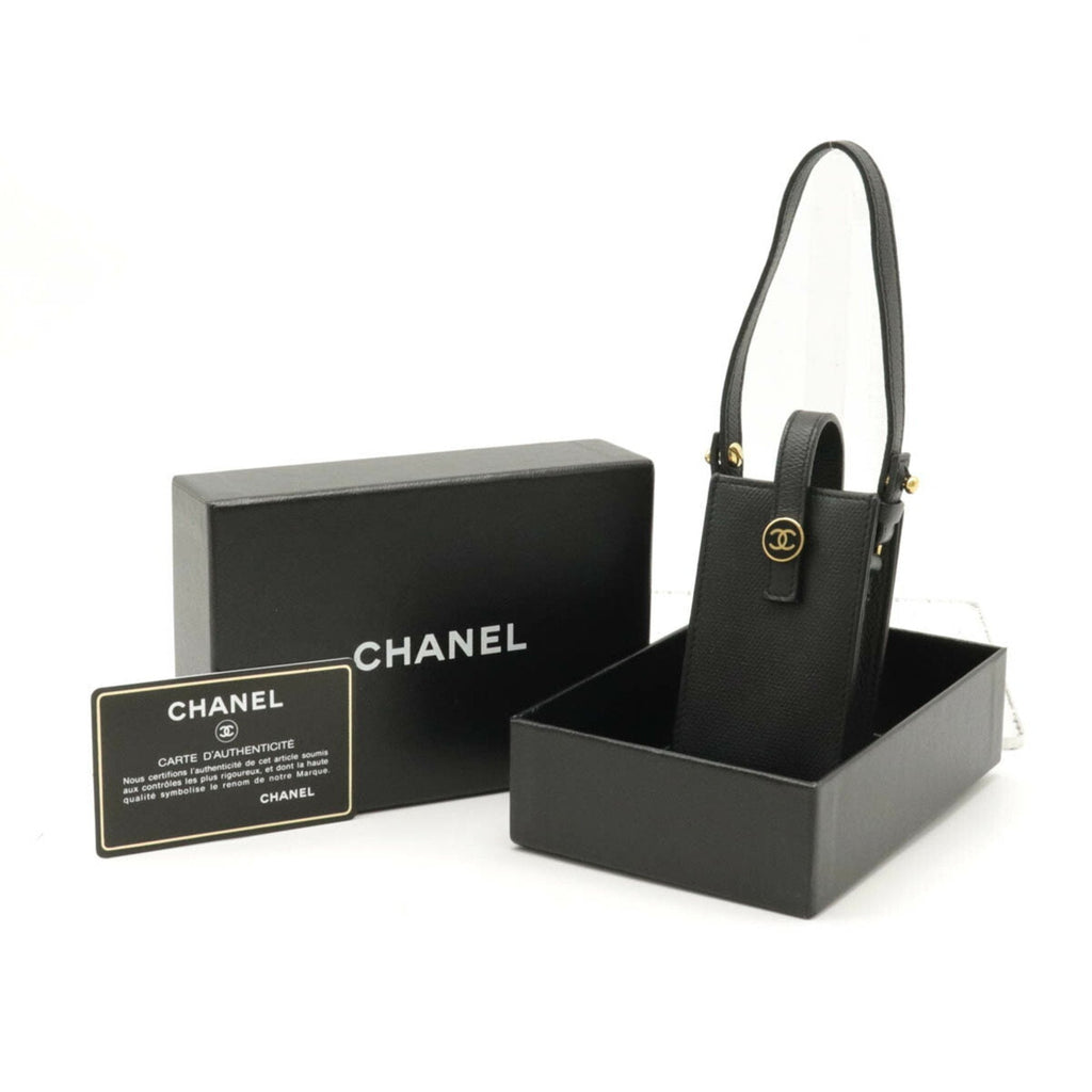 Chanel Black Leather  wallet accessories