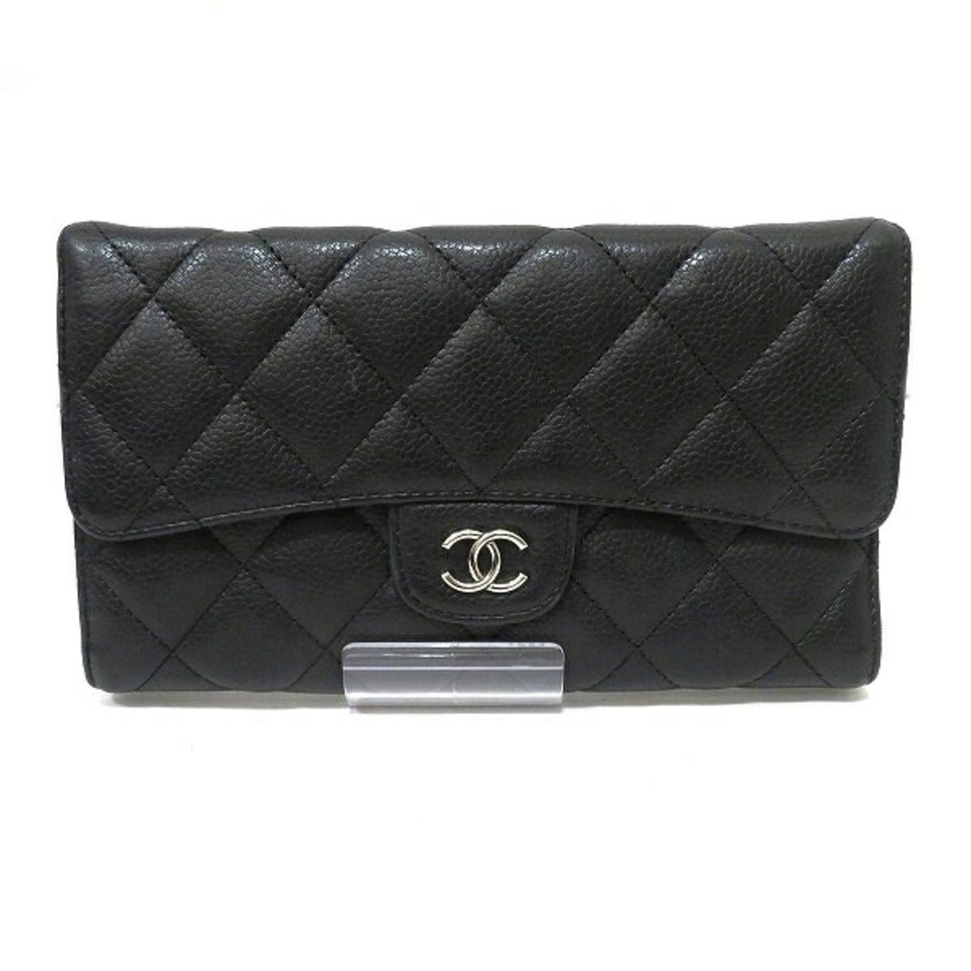 Chanel Black Leather Timeless wallet accessories