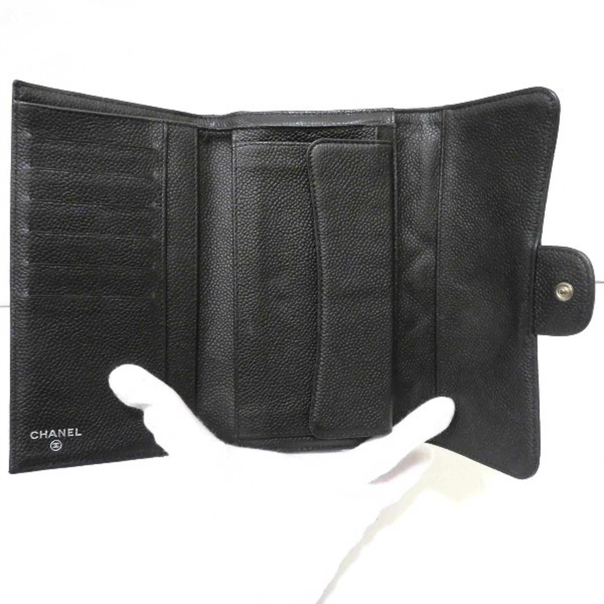 Chanel Black Leather Timeless wallet accessories