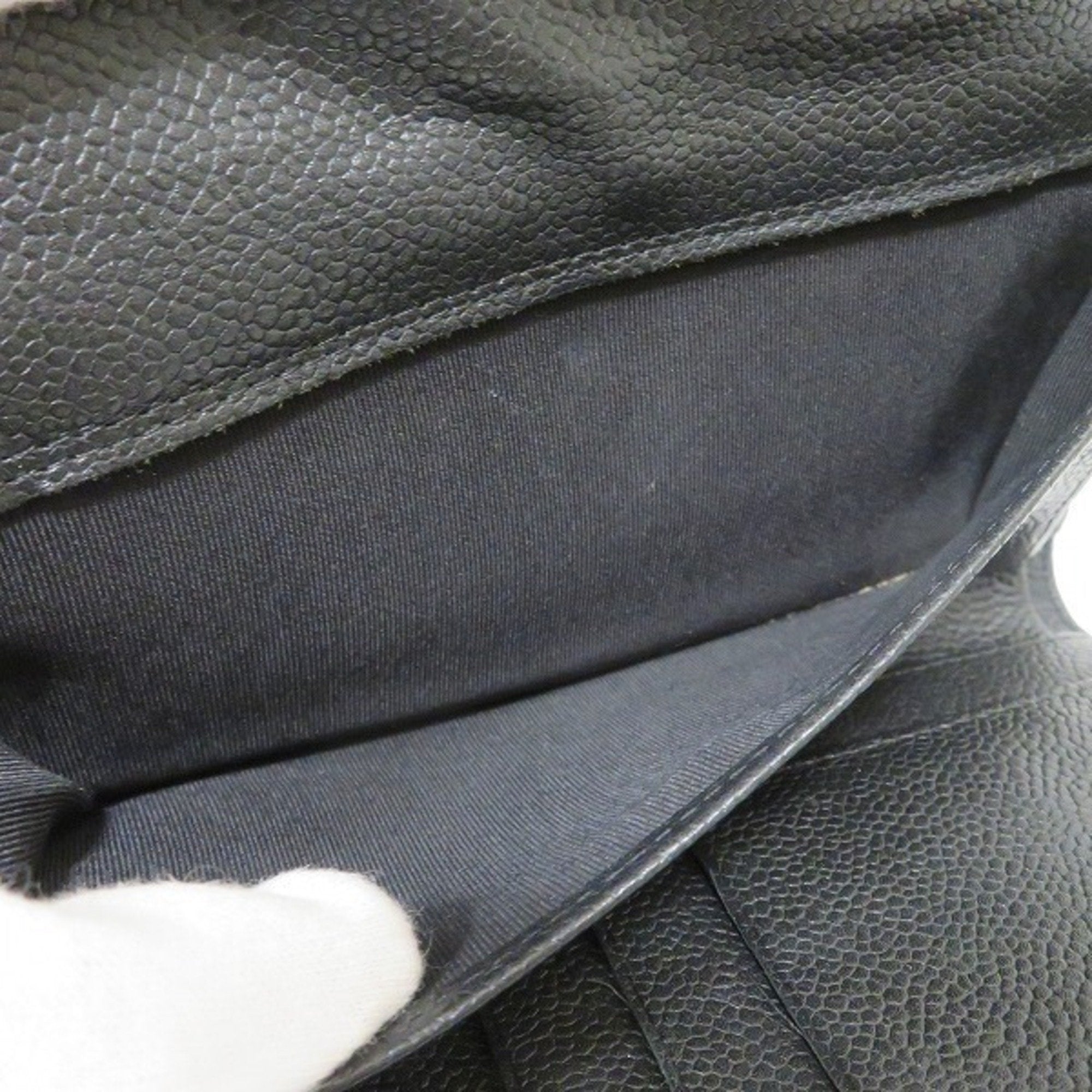 Chanel Black Leather Timeless wallet accessories