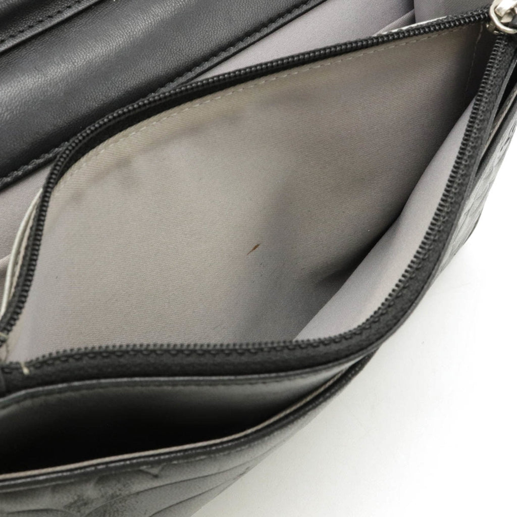 Chanel Black Leather Camellia wallet accessories