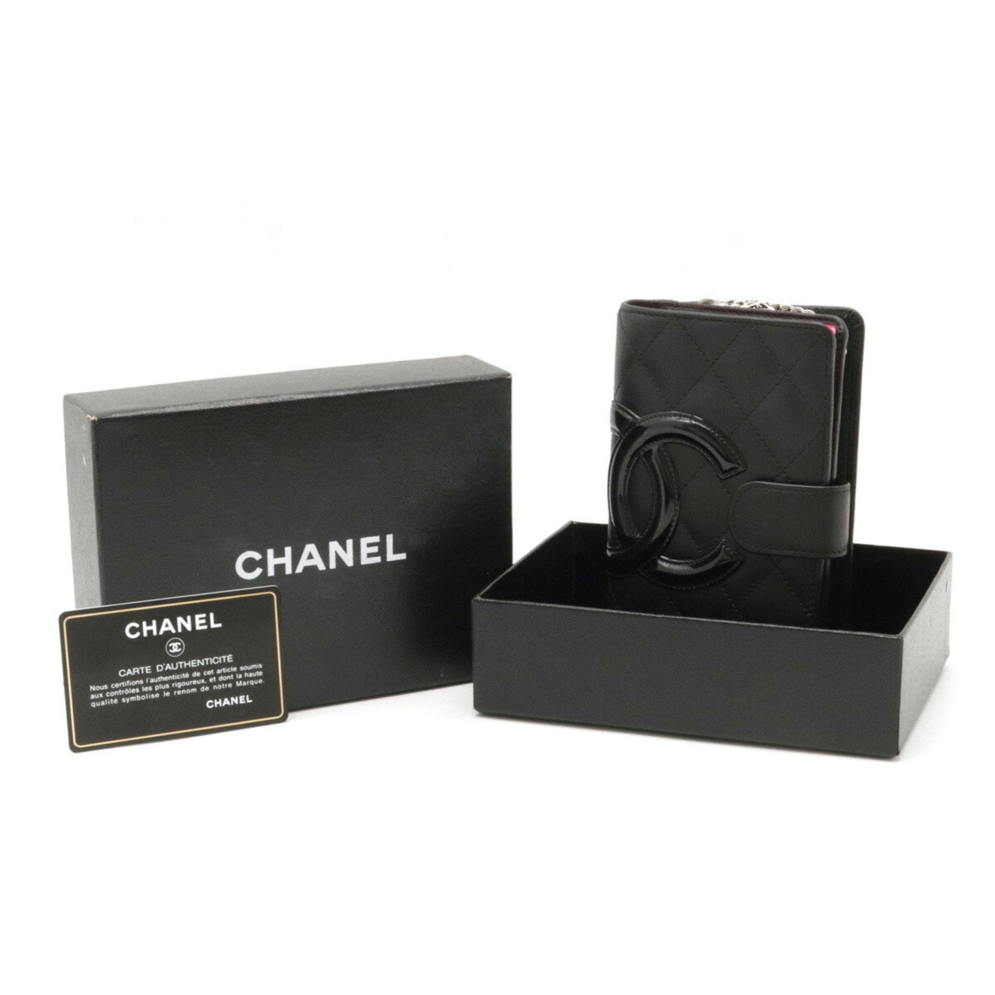 Chanel Black Calfskin Cambon wallet accessories