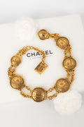 Collier court en m��tal dor�� Chanel
