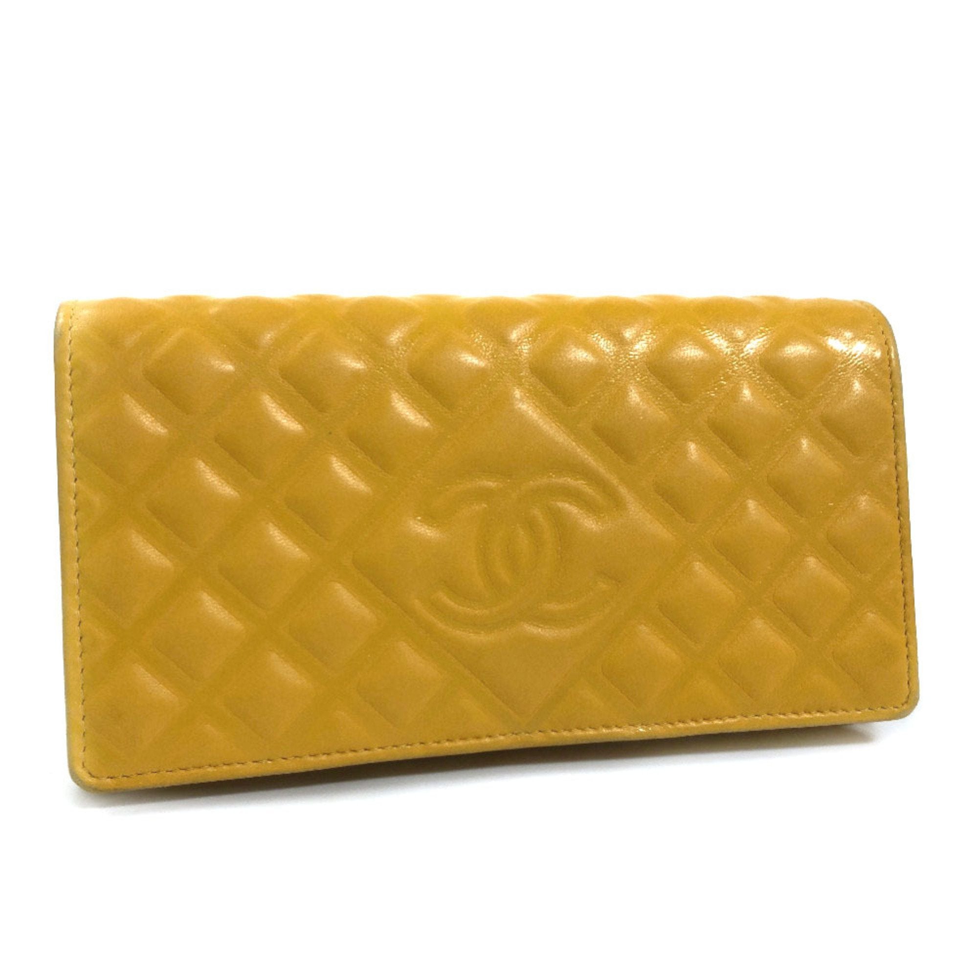 Chanel Yellow Leather  wallet accessories