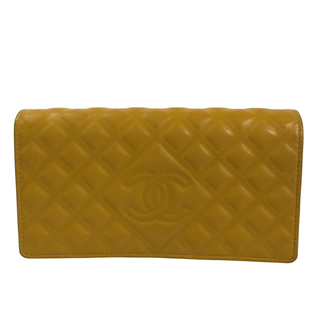 Chanel Yellow Leather  wallet accessories
