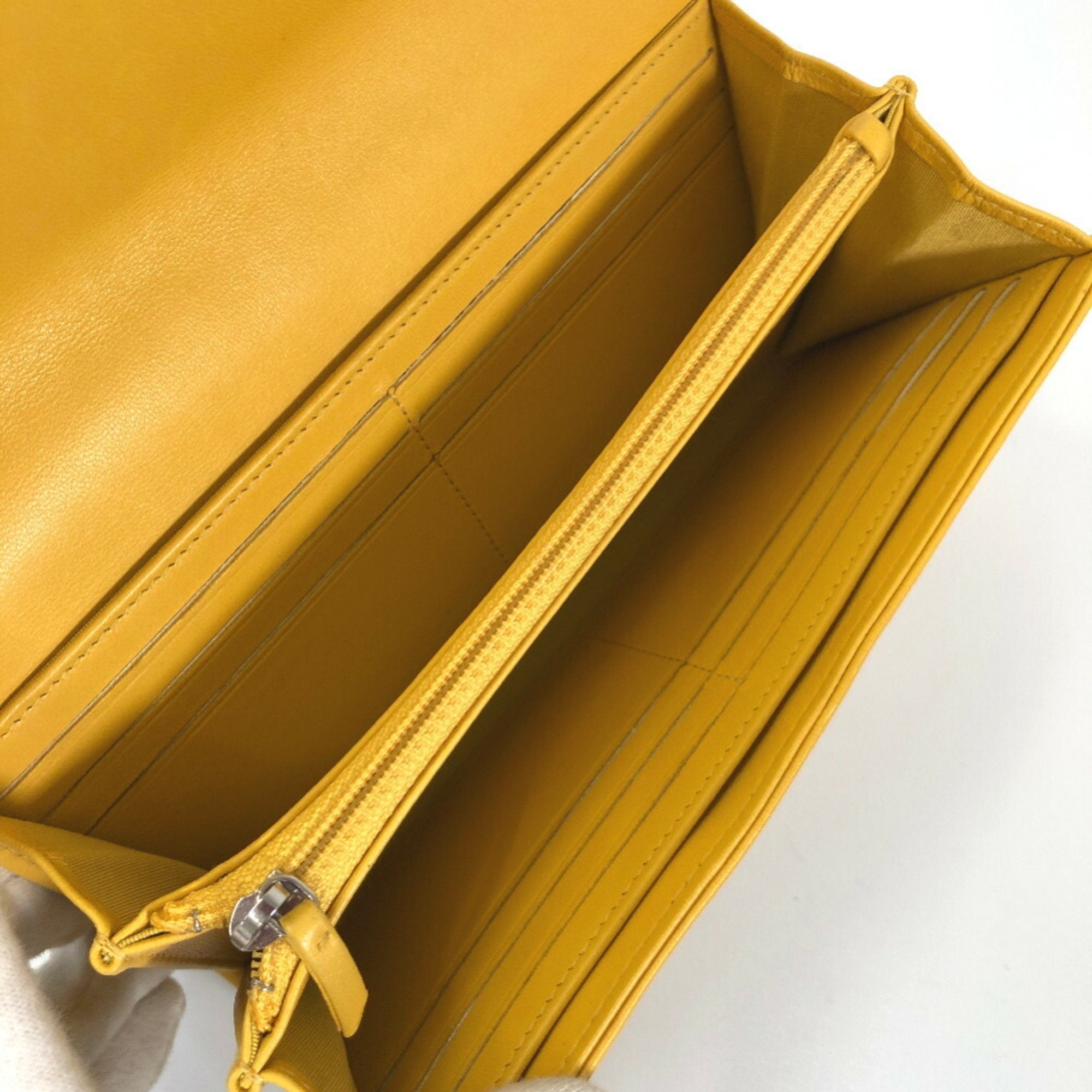 Chanel Yellow Leather  wallet accessories