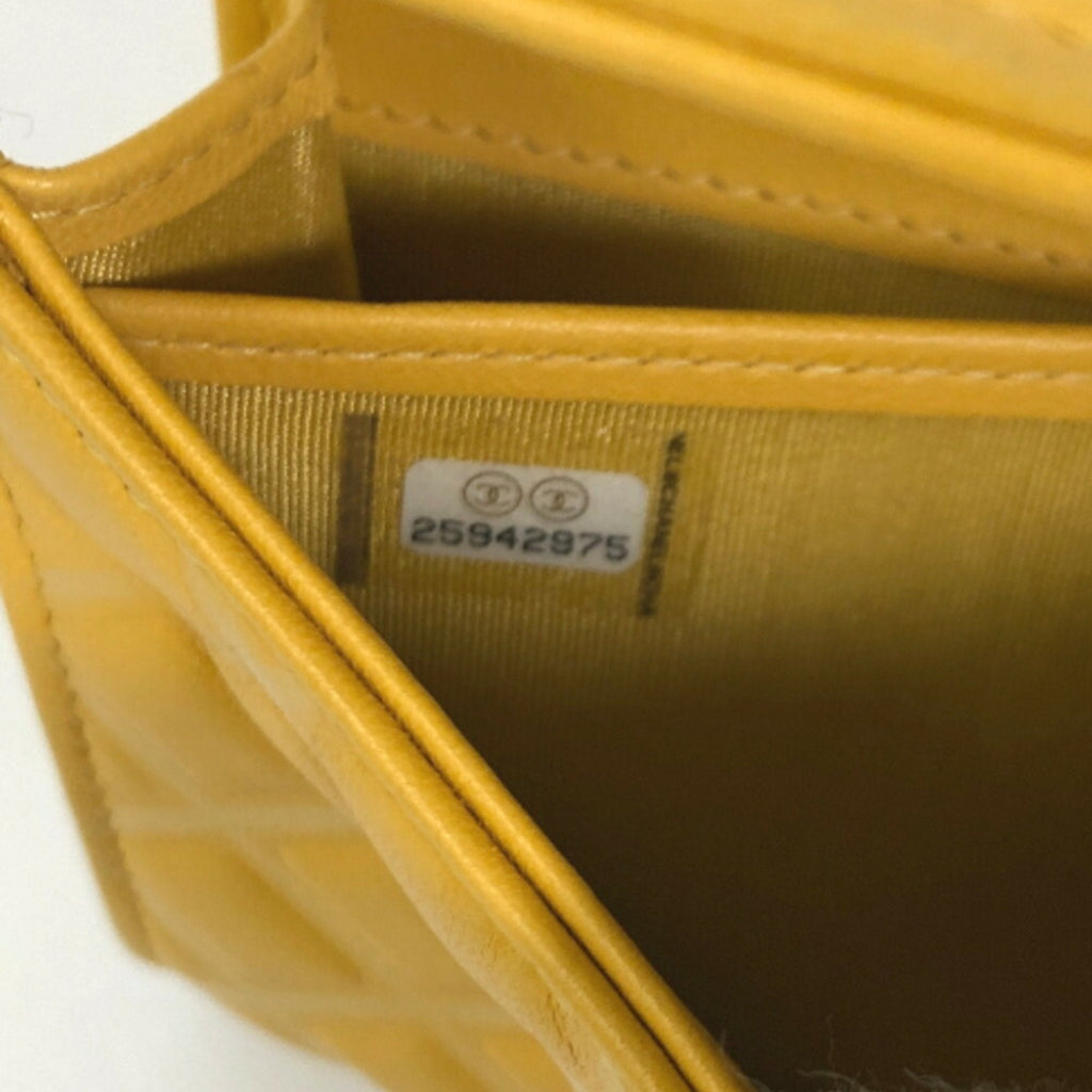 Chanel Yellow Leather  wallet accessories