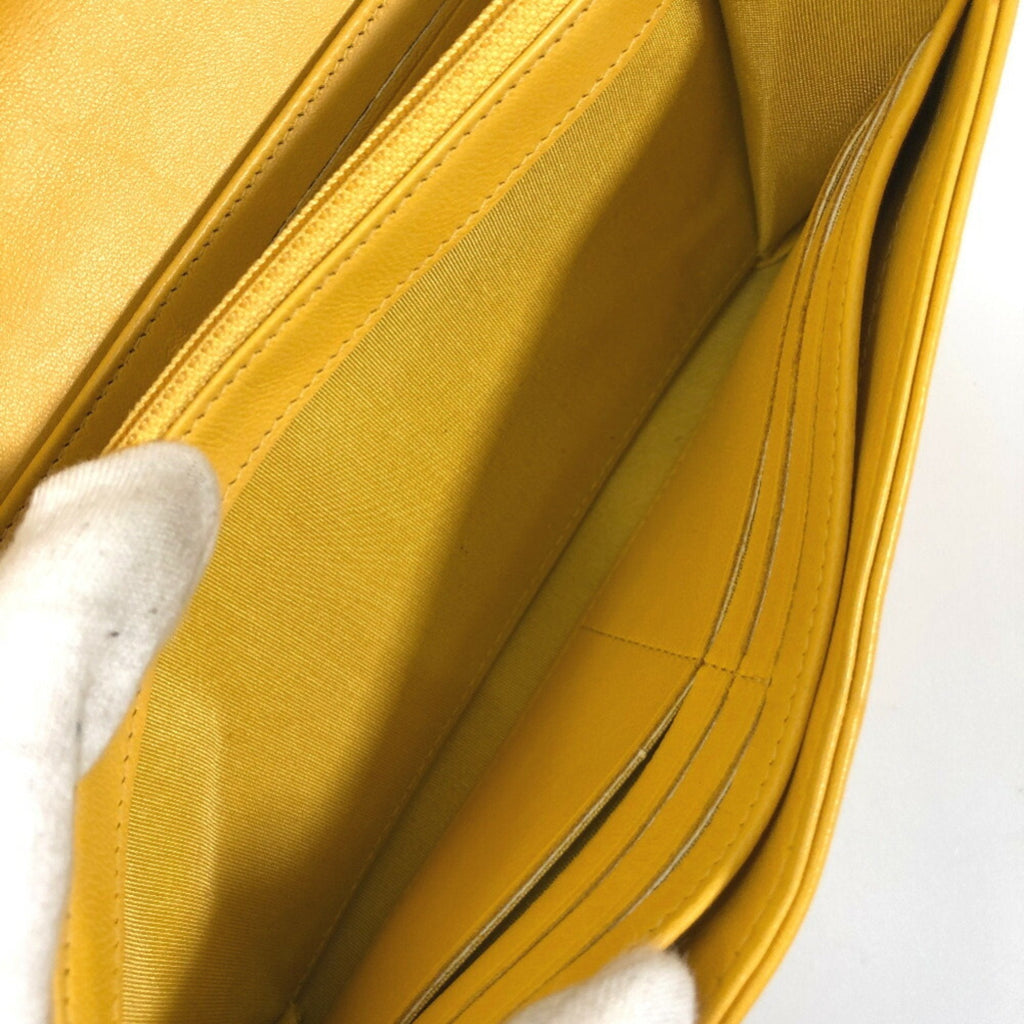 Chanel Yellow Leather  wallet accessories
