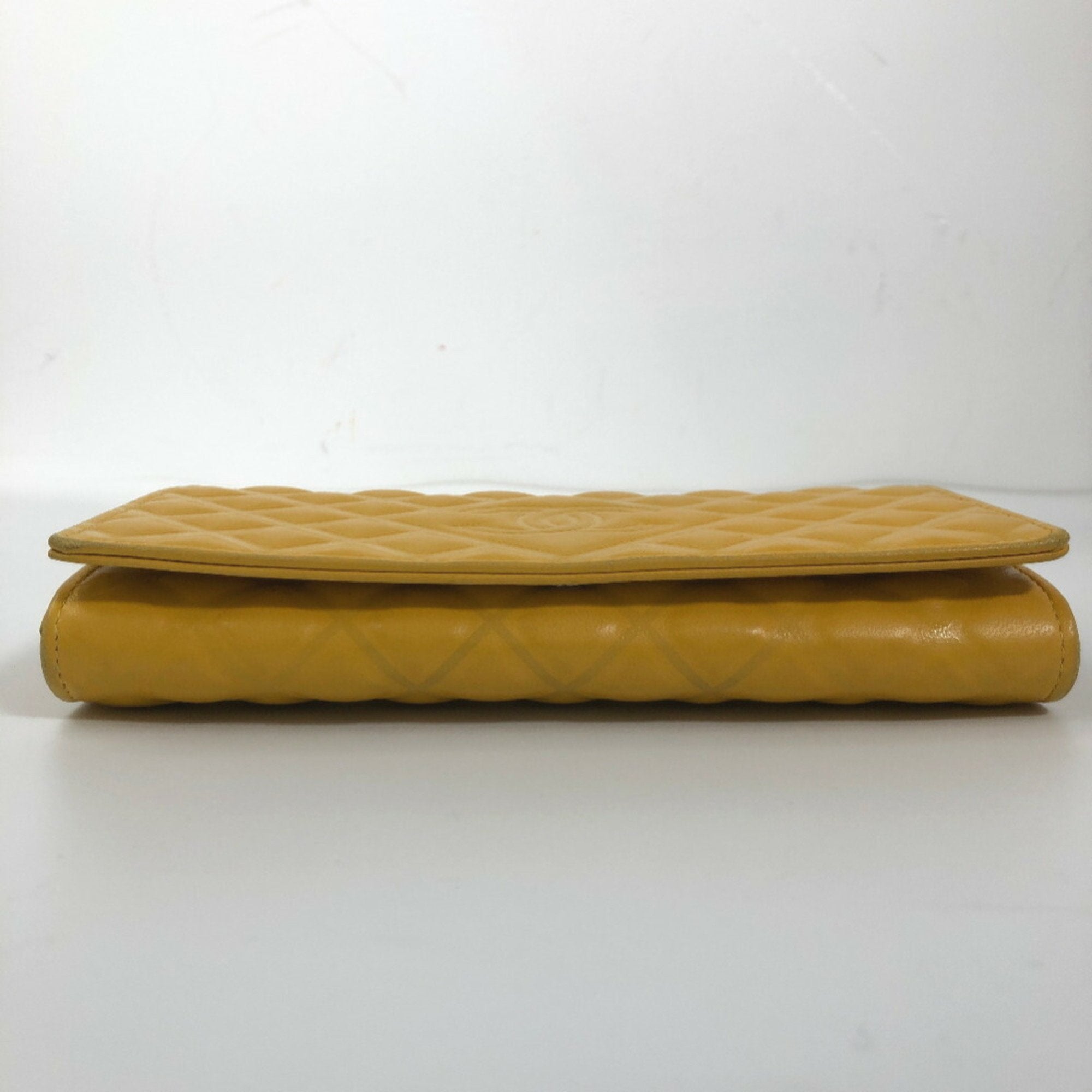 Chanel Yellow Leather  wallet accessories