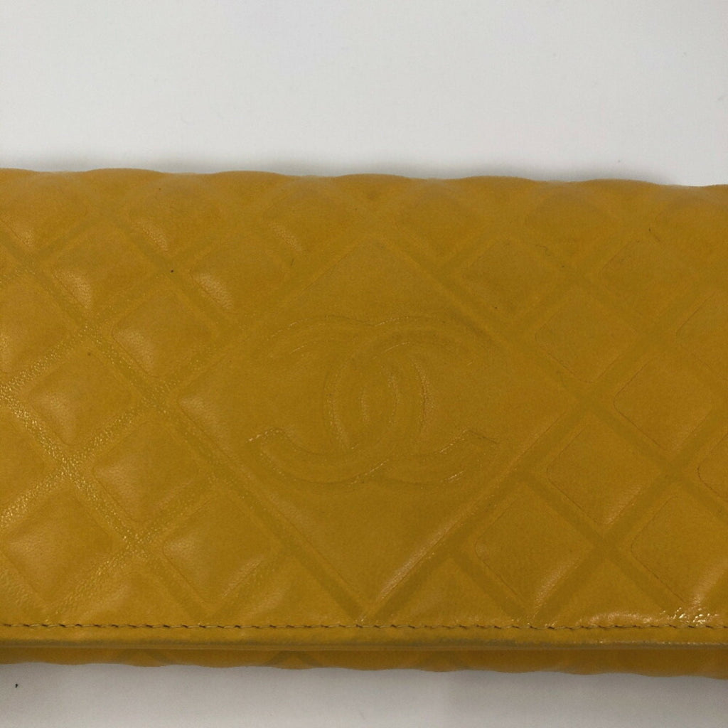 Chanel Yellow Leather  wallet accessories