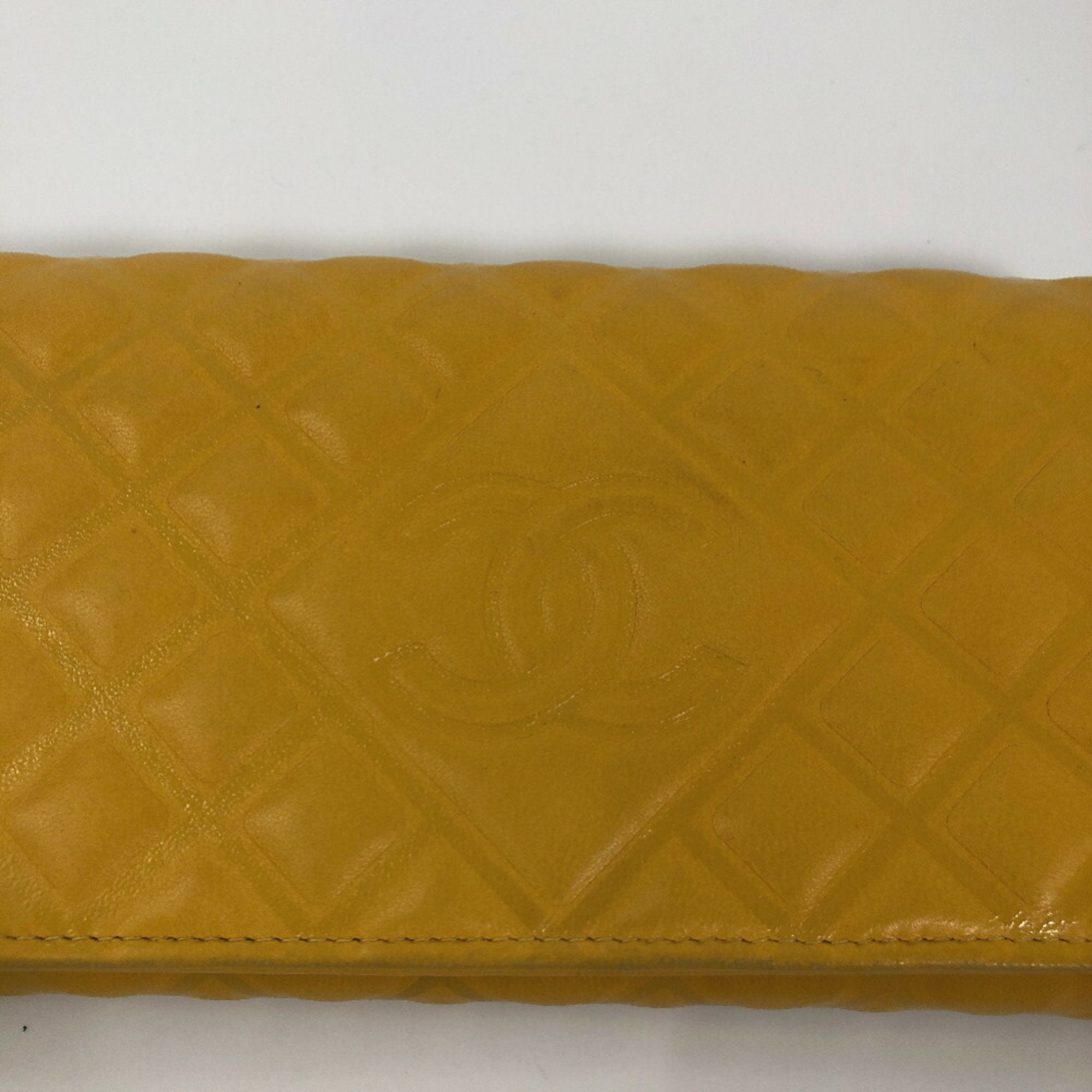Chanel Yellow Leather  wallet accessories