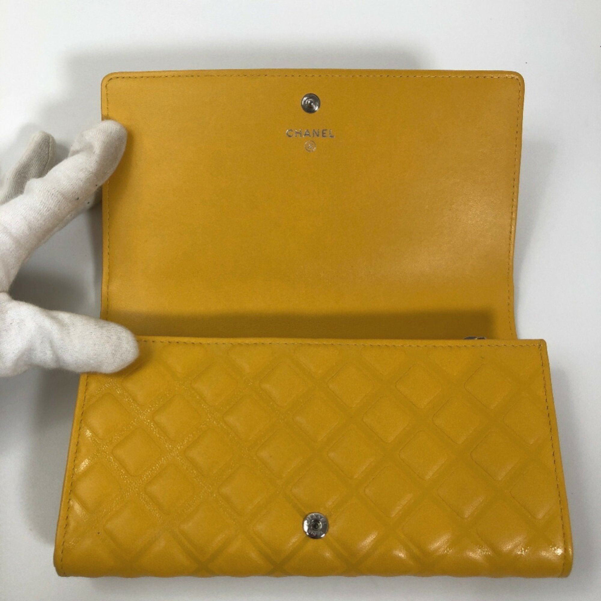 Chanel Yellow Leather  wallet accessories