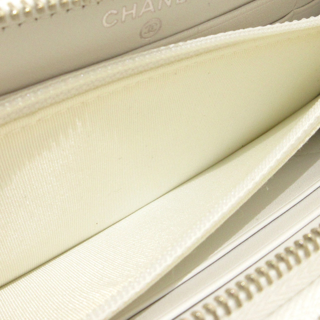 Chanel Black-white Leather  wallet accessories