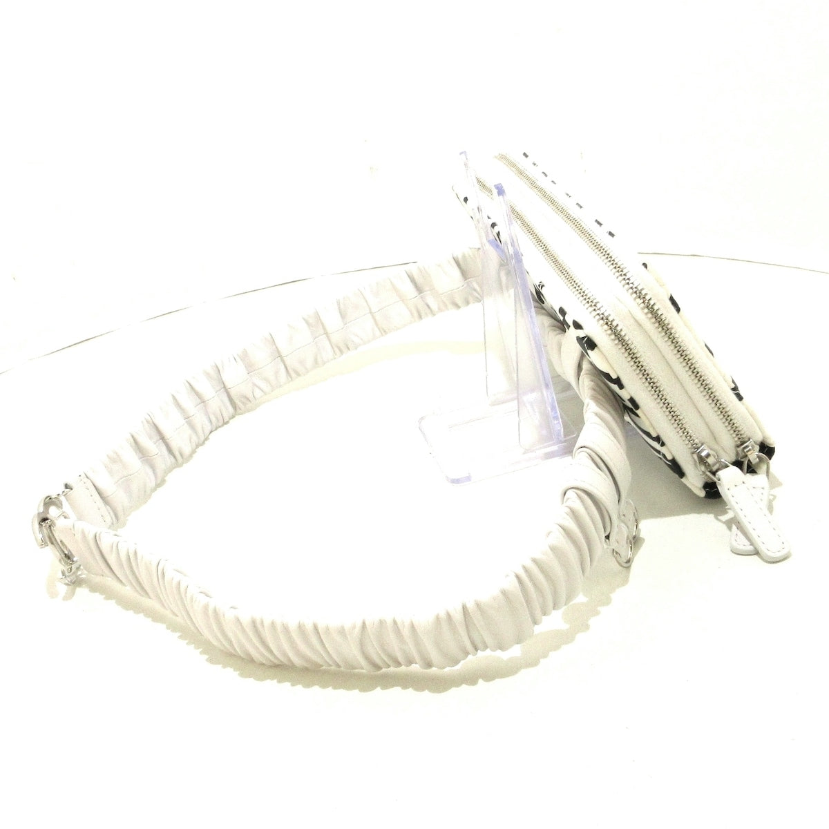 Chanel Black-white Leather  wallet accessories