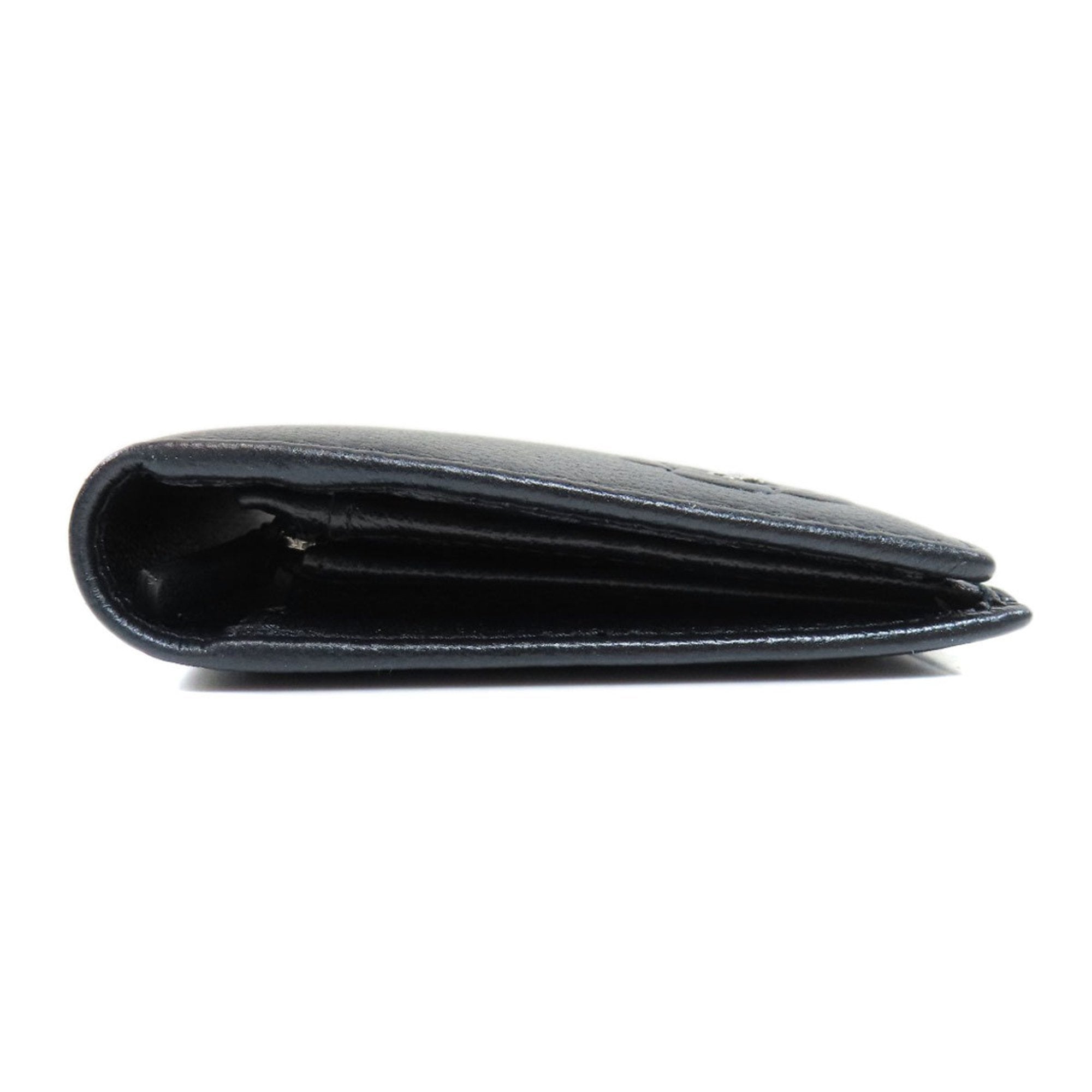 Chanel Black Leather Camellia wallet accessories