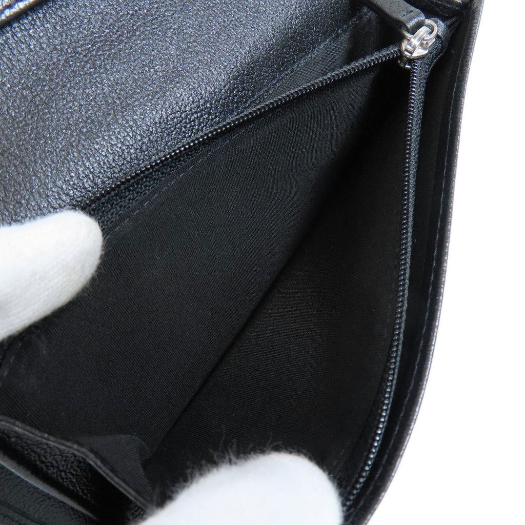 Chanel Black Leather Camellia wallet accessories