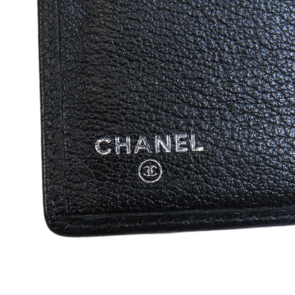 Chanel Black Leather Camellia wallet accessories