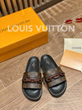 louis vuitton Sunset Flat Comfort Mule Black/Brown For Women LV