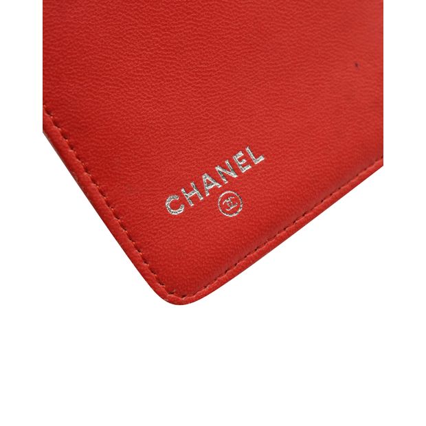 CHANEL Red Camelia Wallet