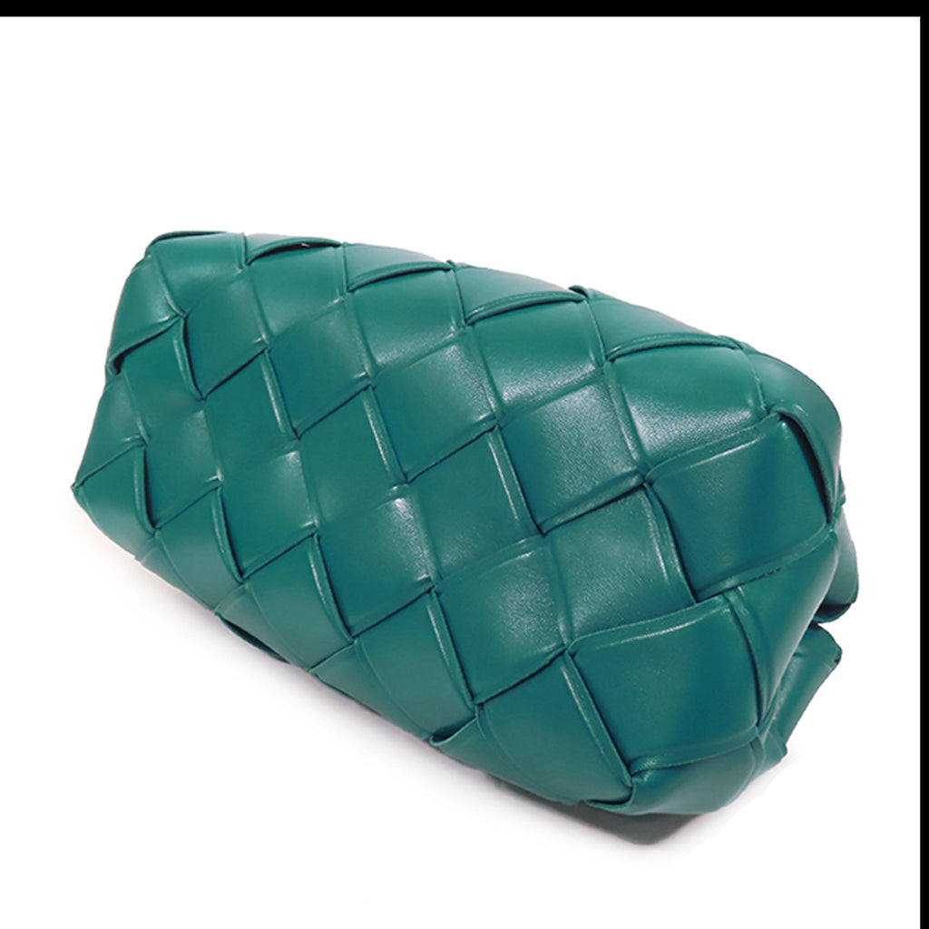 SALE Bottega Veneta Grasp Mint Green Intrecciato Leather