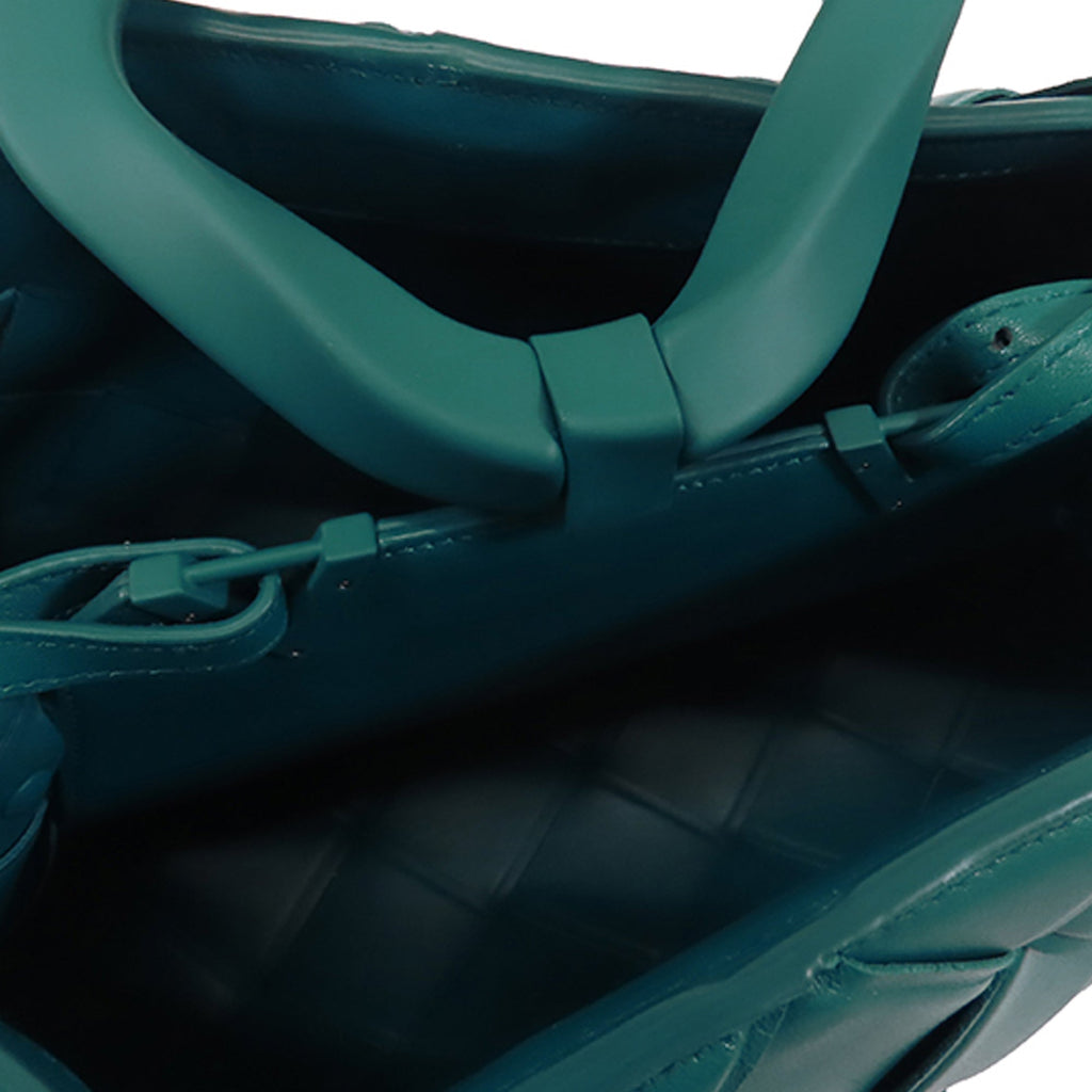 SALE Bottega Veneta Grasp Mint Green Intrecciato Leather