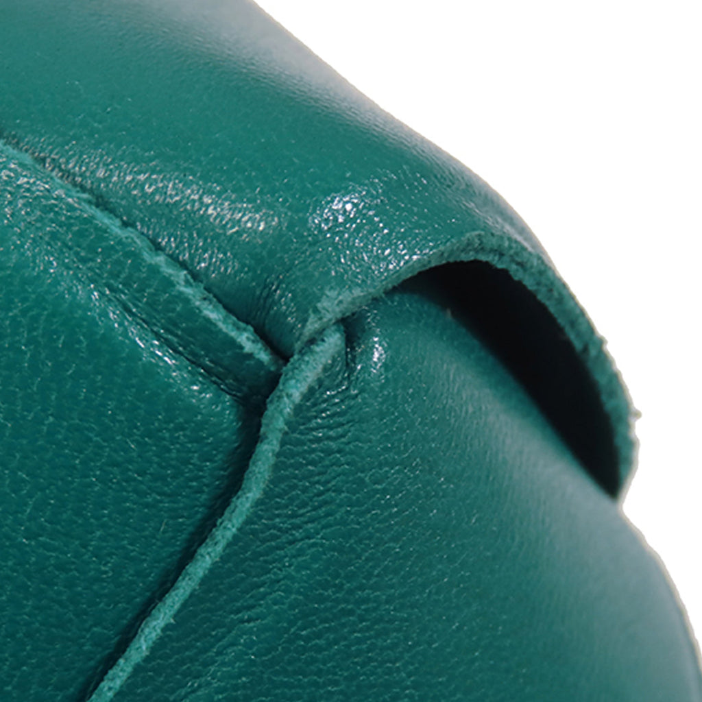 SALE Bottega Veneta Grasp Mint Green Intrecciato Leather
