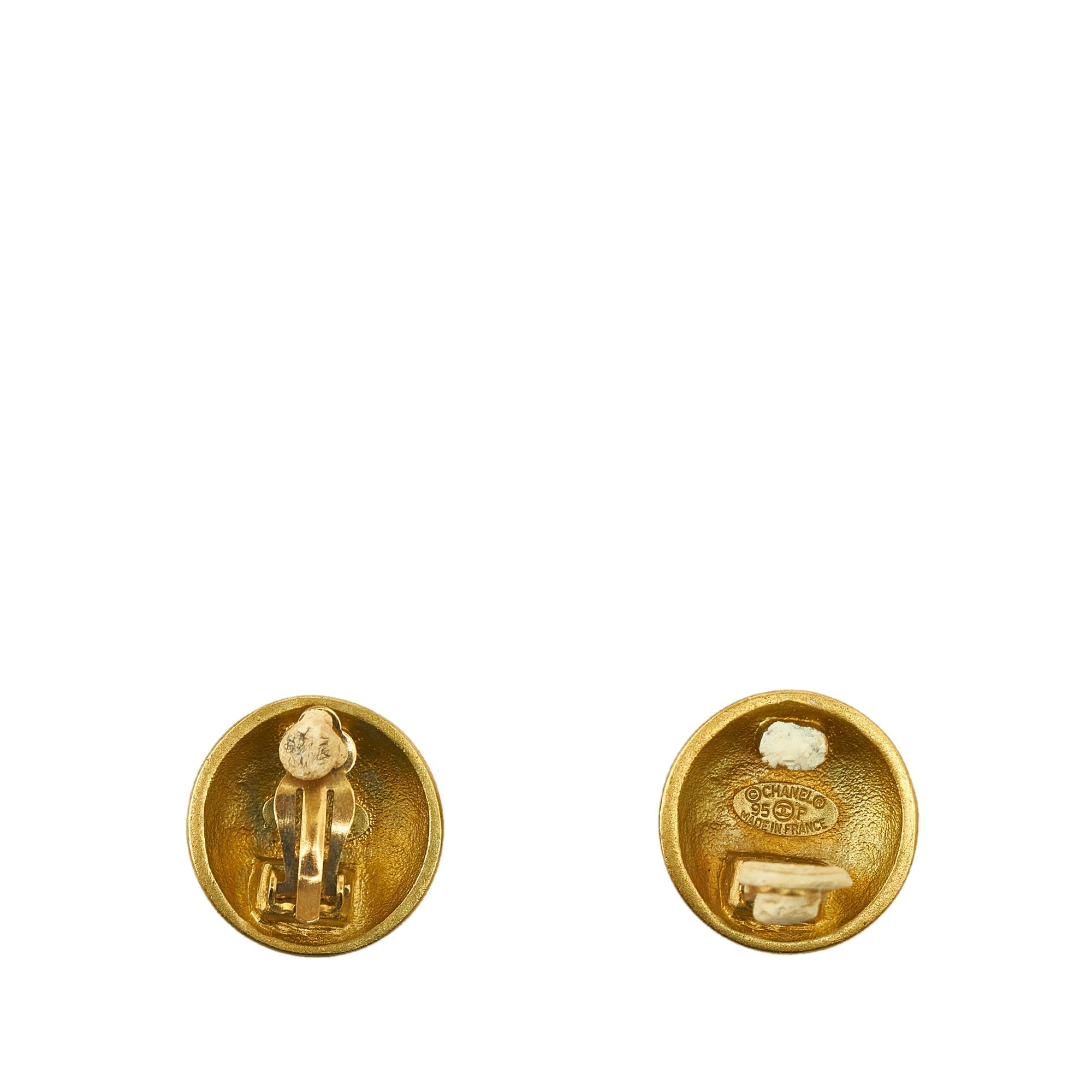 CHANEL CC Clip On Earrings Costume Earrings
