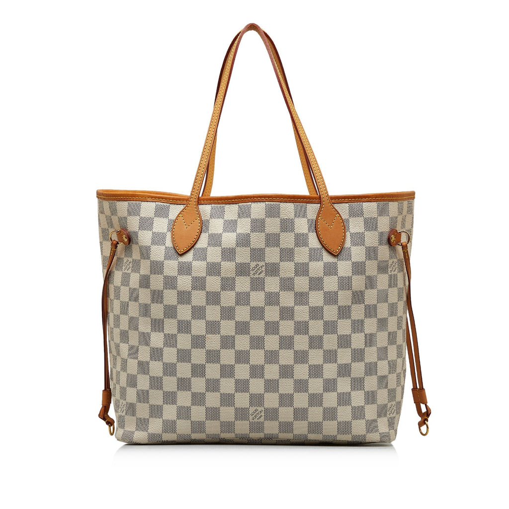 LOUIS VUITTON Damier Azur Neverfull MM Tote Bag