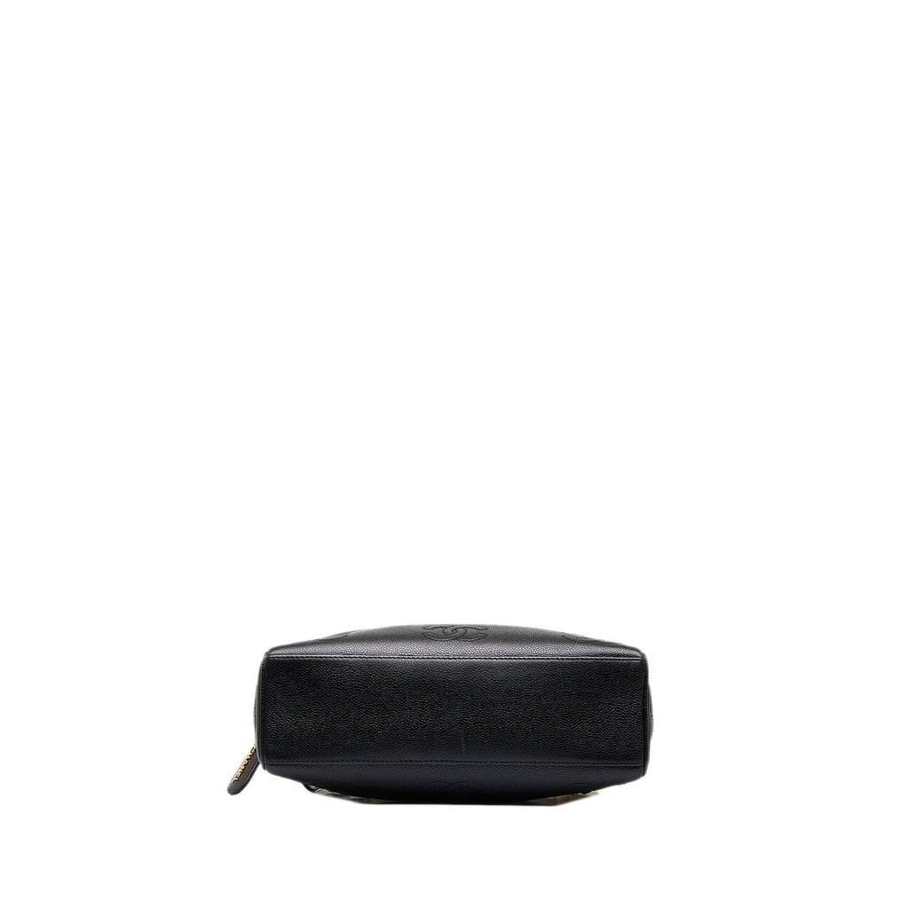 Chanel Triple CC Chain Tote Black Caviar Gold