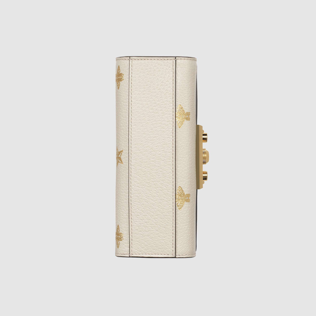 Gucci Padlock Bee Star Small Shoulder Bag White