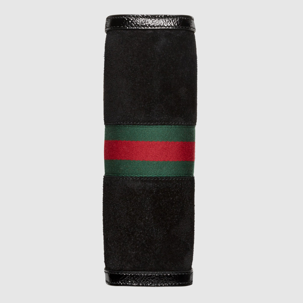 Gucci Ophidia Suede Small Shoulder Bag Black