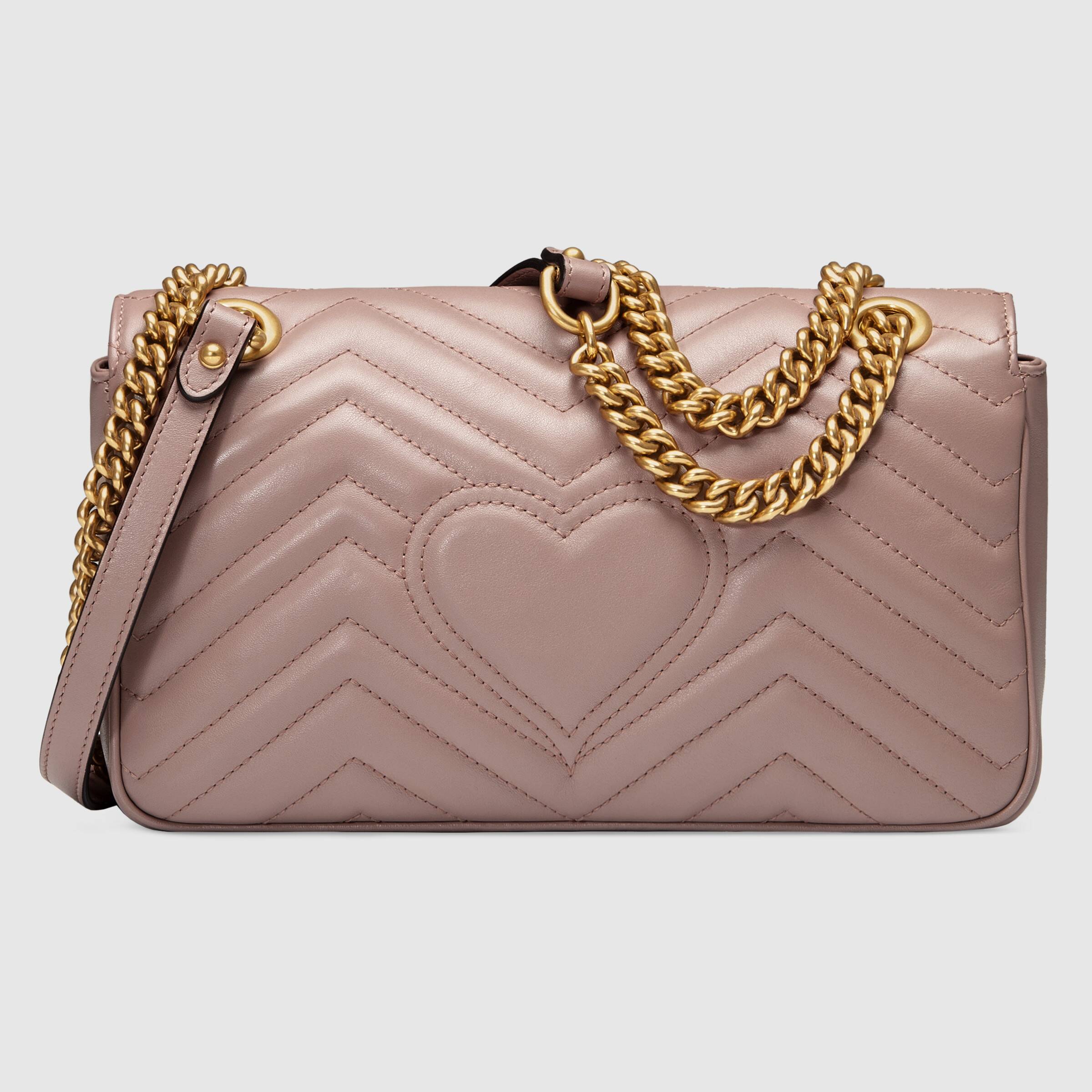 Gucci GG Marmont Small Shoulder Bag Dusty Pink