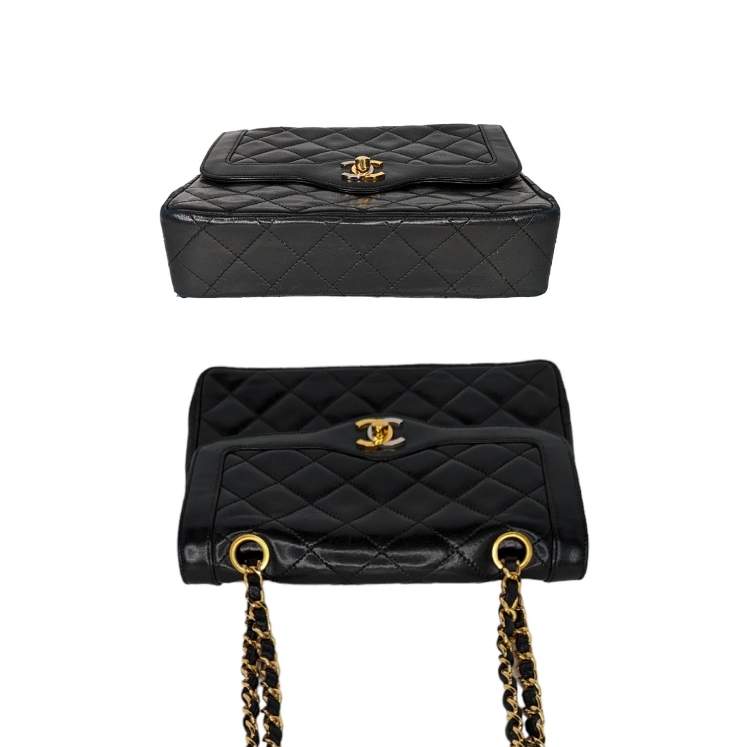 Chanel bag Vintage Black Coco Paris Double Flap Bag