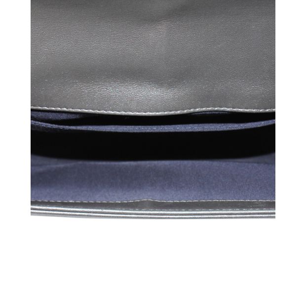 CHANEL Dark Grey/Silver Boy Bag Cruise Collection 2014