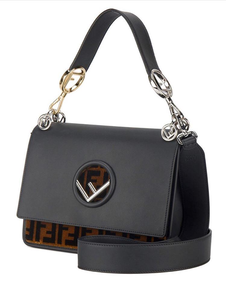 Fendi Kan I FF Logo Velvet Bag