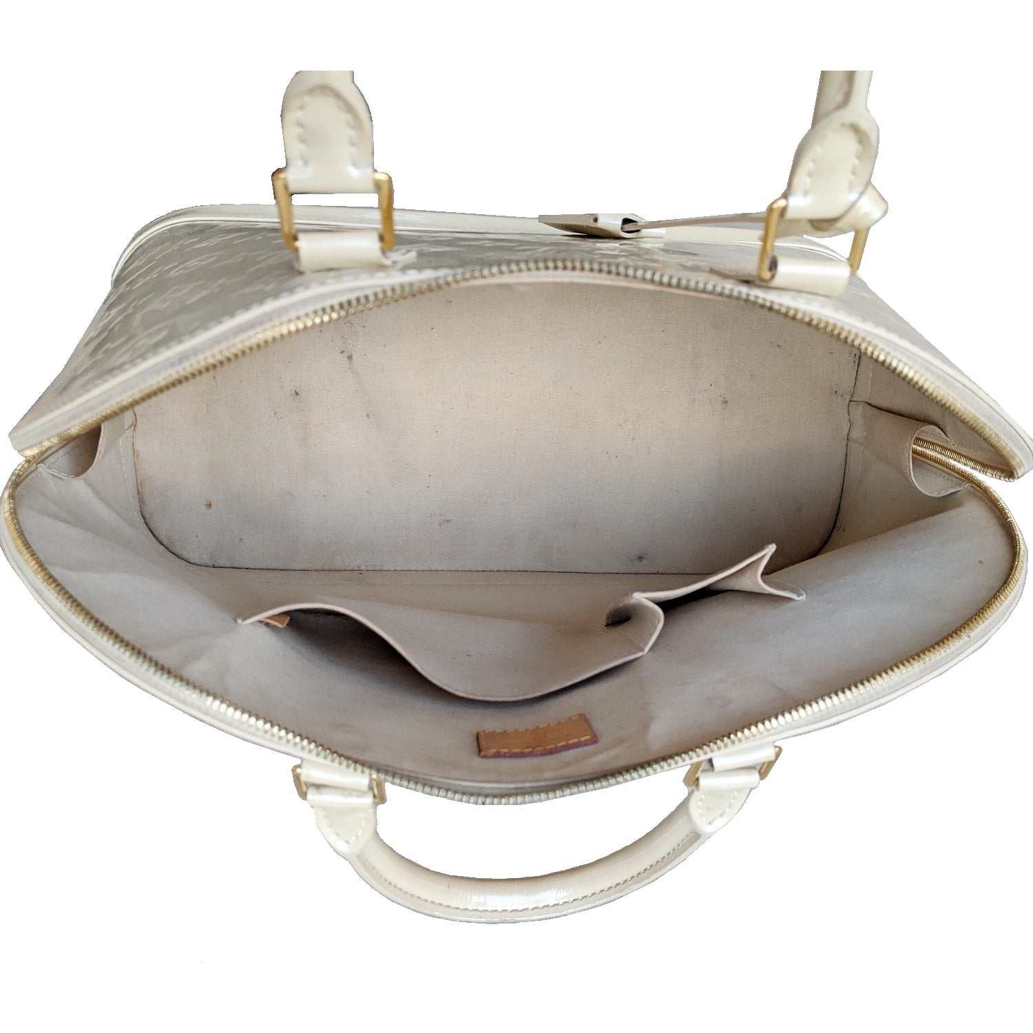 Louis Vuitton Dune Monogram Vernis Alma GM Handbag Satchel