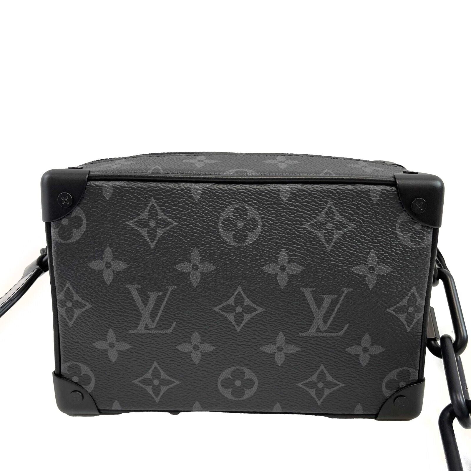 LOUIS VUITTON Excellent Mini Soft Trunk Monogram Eclipse Black Handbag