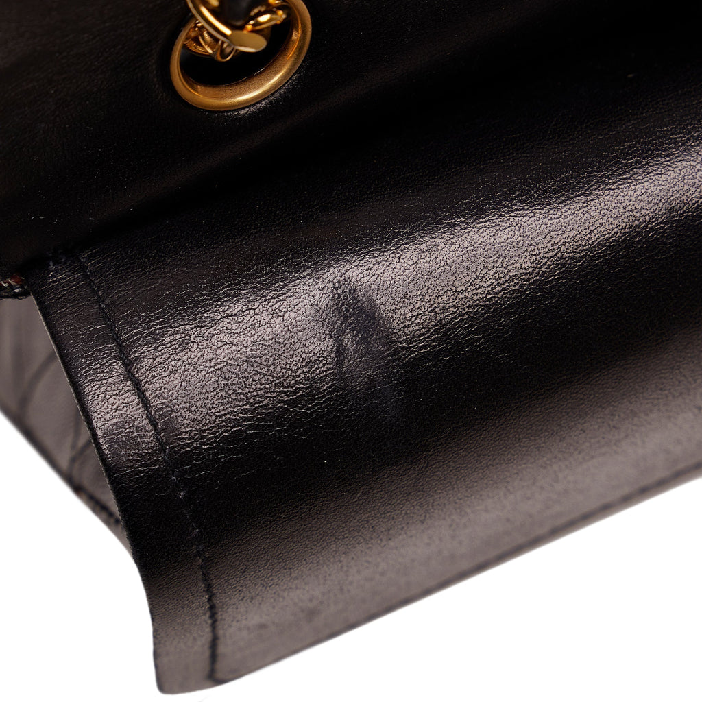 CHANEL Medium Tall Classic Lambskin Double Flap Shoulder Bag