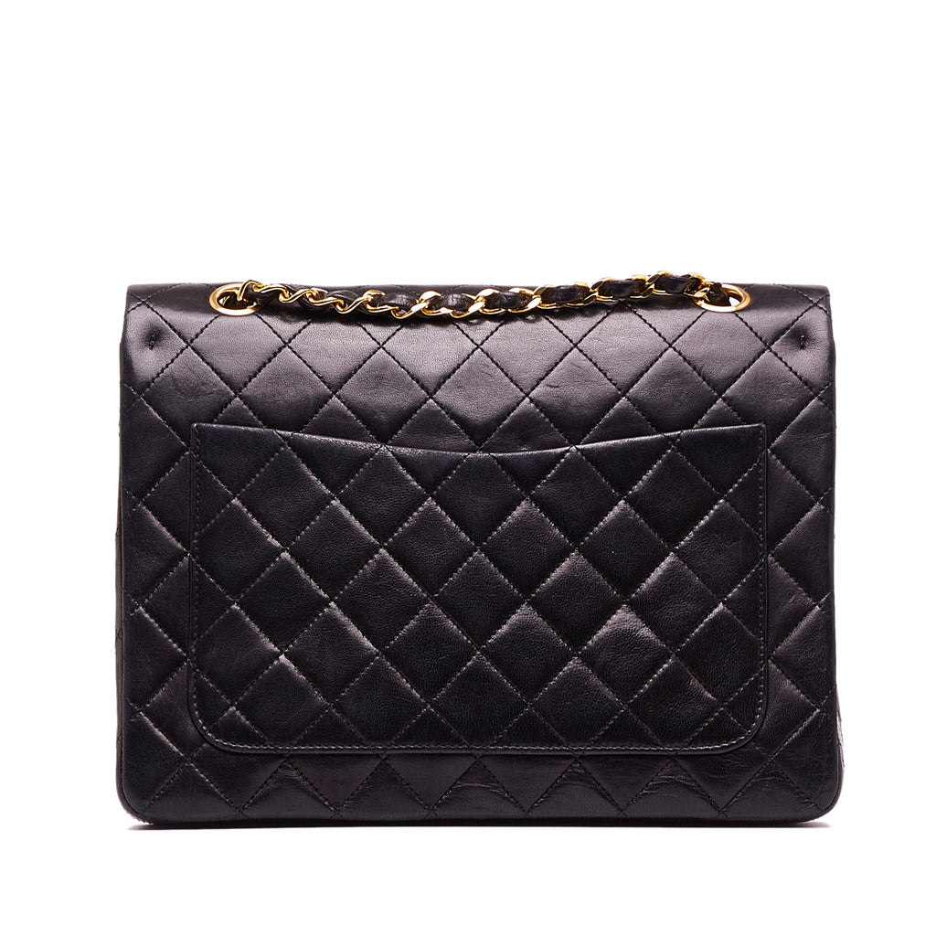 CHANEL Medium Tall Classic Lambskin Double Flap Shoulder Bag