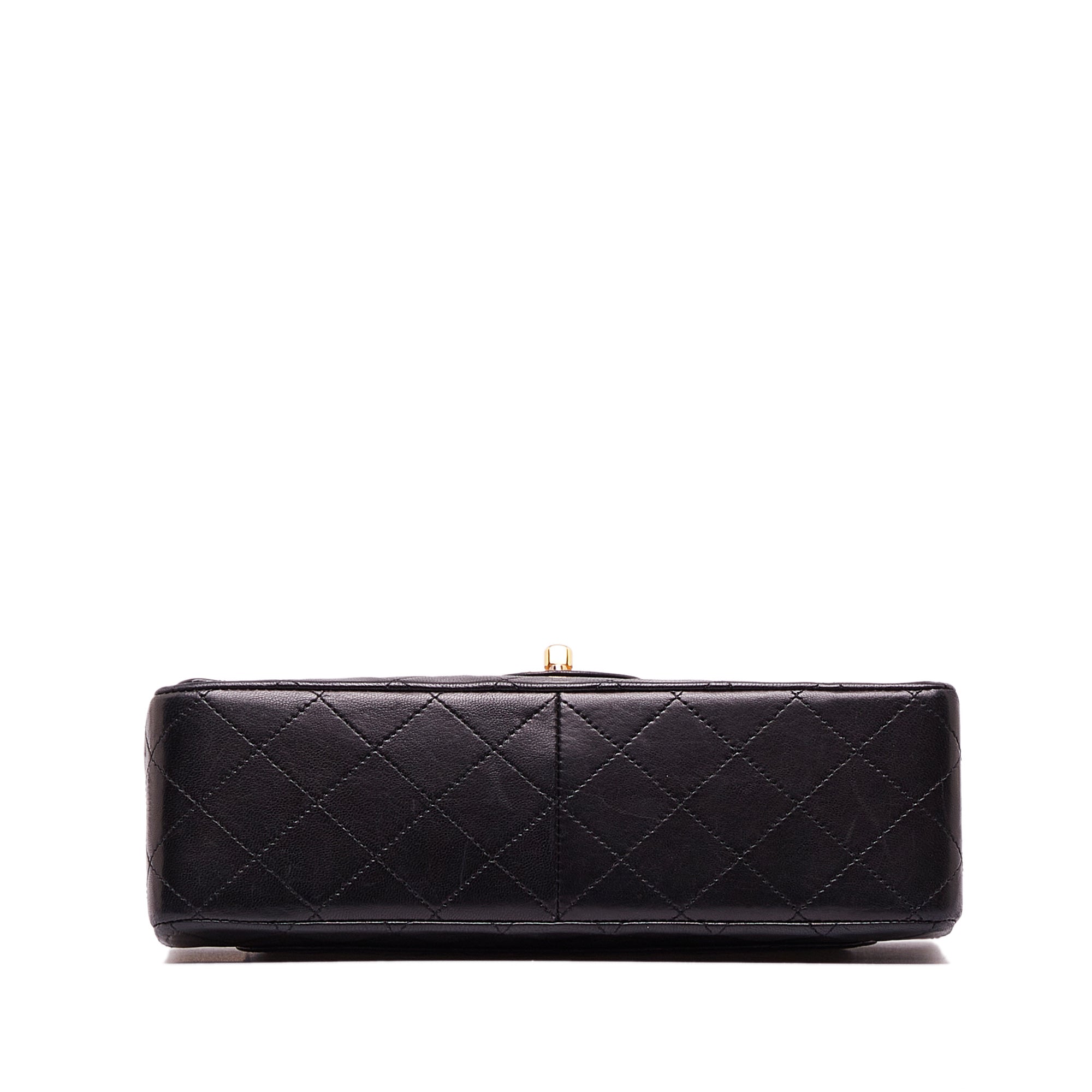 CHANEL Medium Tall Classic Lambskin Double Flap Shoulder Bag