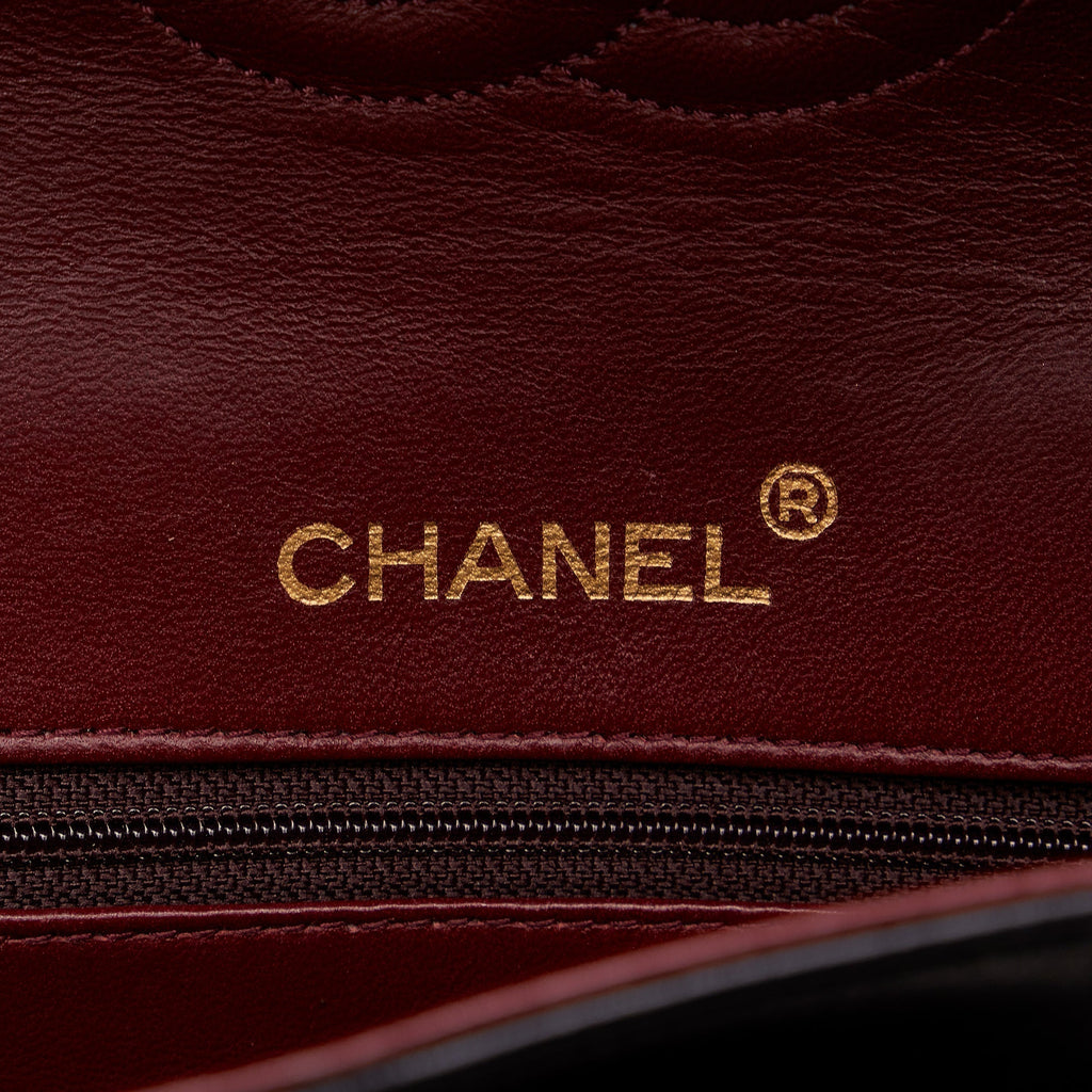 CHANEL Medium Tall Classic Lambskin Double Flap Shoulder Bag