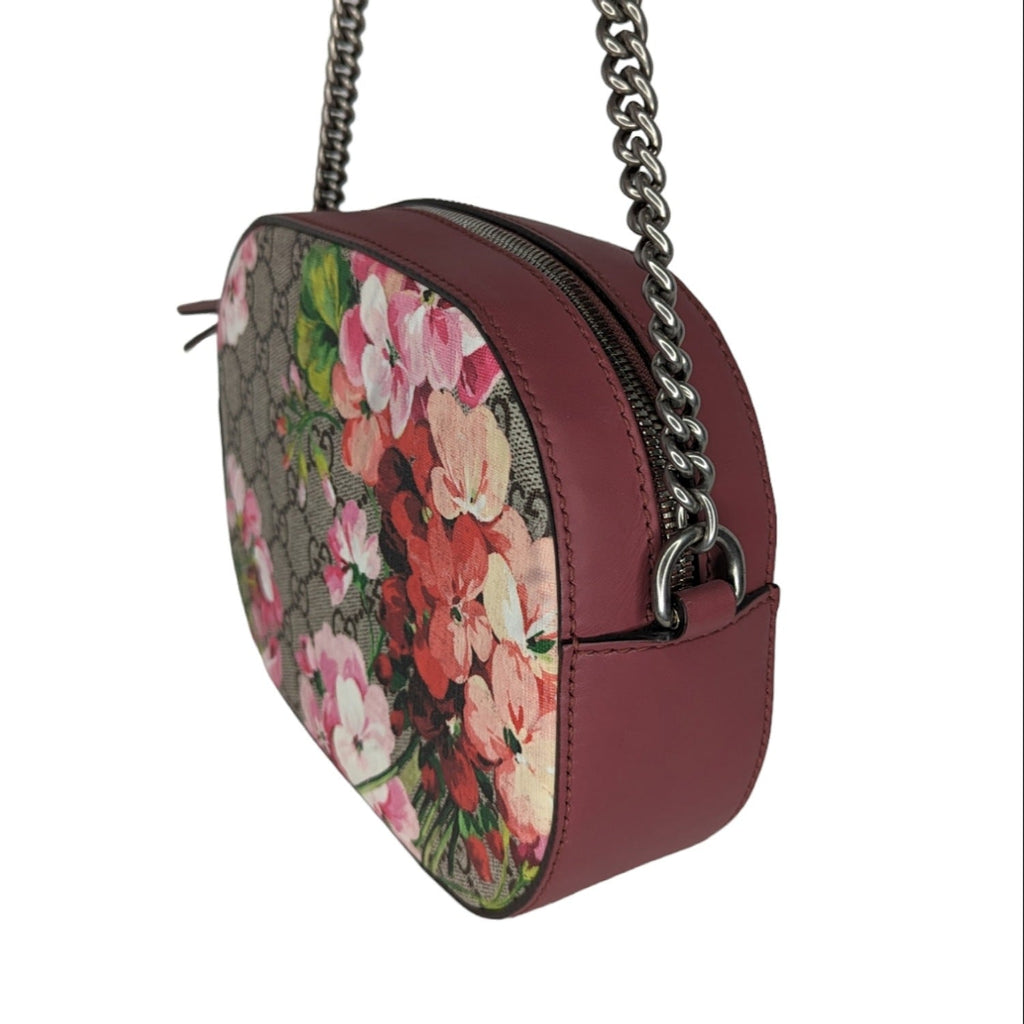 Gucci GG Supreme Blooms Mini Chain Shoulder Bag