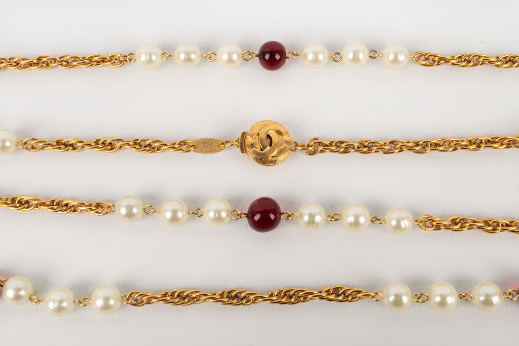Collier / sautoir Chanel 1984