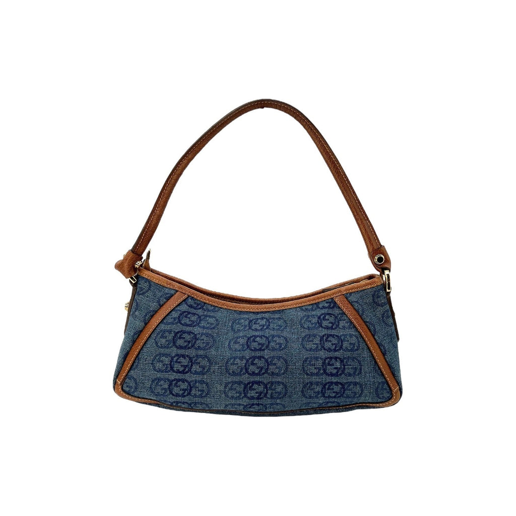Gucci Denim D Ring Abbey Pochette Bag